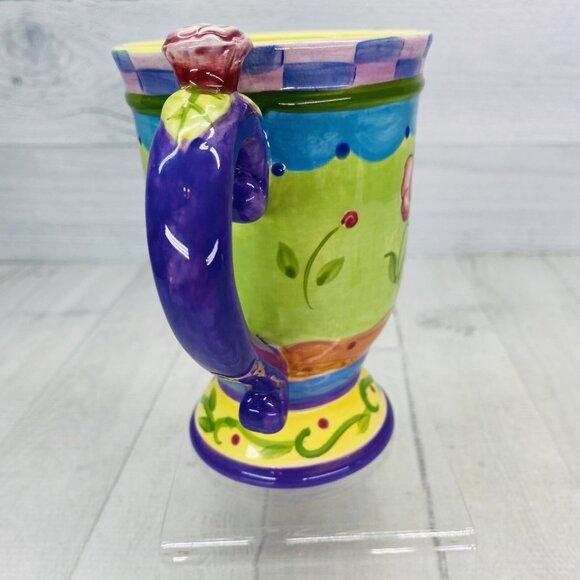 Certified International Sue Zipkin TEA GARDEN  Flowers Scrolls 18oz Ceramic Mug - Picture 5 of 14